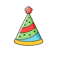 festive hat vector art,  flat illustration festive hat icon