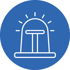 Emergency Signal line circle icon