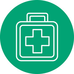 Outdoor Survival Kit line circle icon