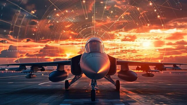 Digital aviation radar system for defense, showcasing modern tracking technology in military aircraft.