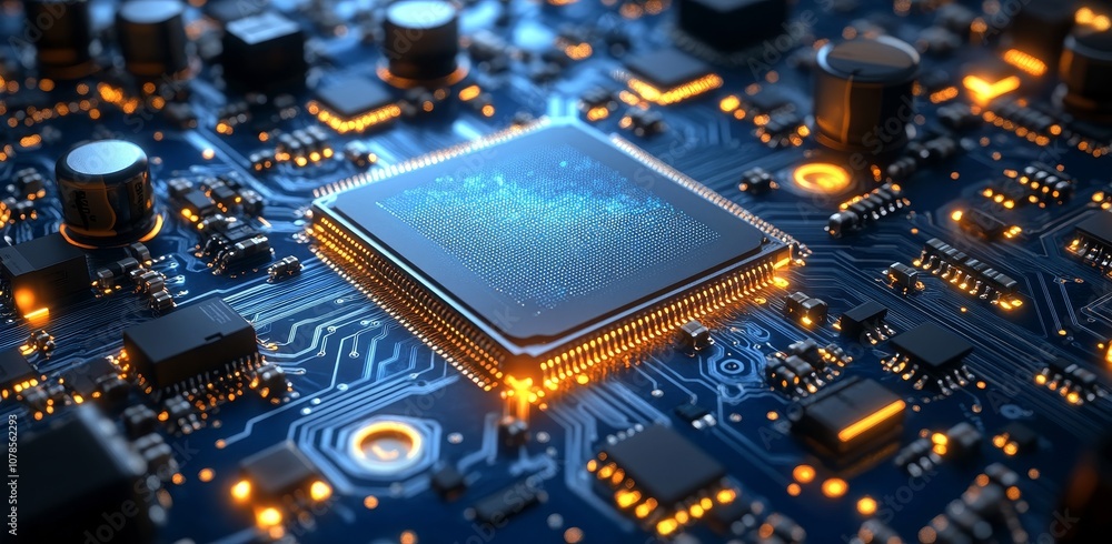 Poster abstract digital background with grid space and glowing line. concept of future digital technology.