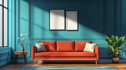 modern living room with sofa