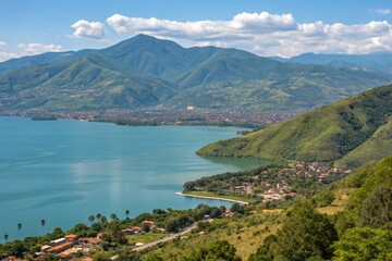 Panoramic View of Bujumbura, the Capital of Burundi, Showcasing Lake Tanganyika and Vibrant City Life Surrounded by Stunning Mountains and Lush Landscapes