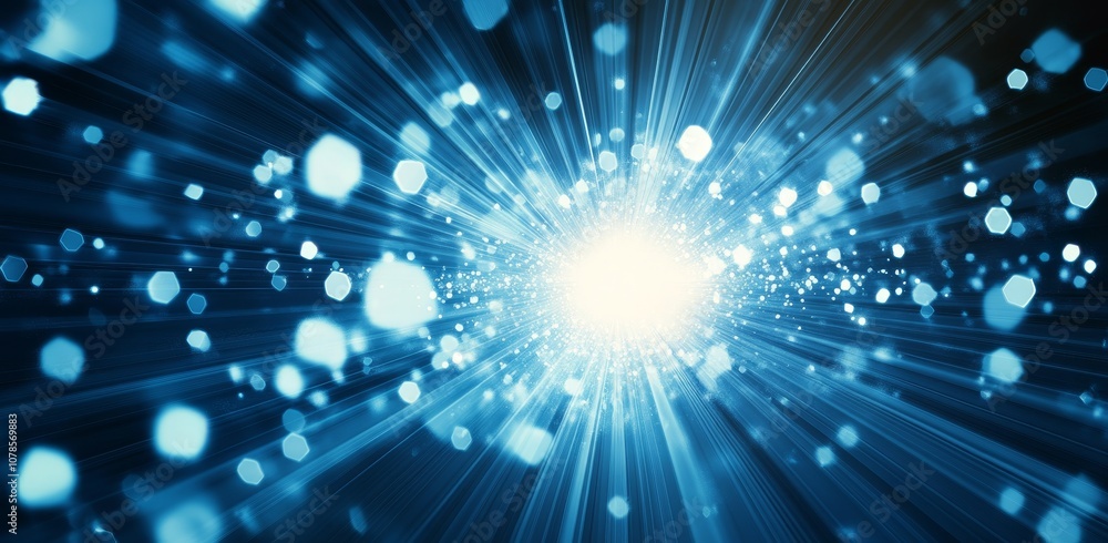 Poster digital communication innovation and technology concepts illustrated on a futuristic blue background