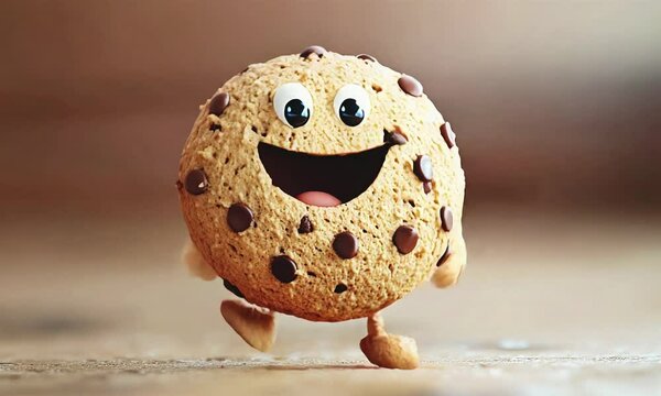 Funny cookies character.