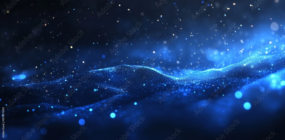Poster the orbit circular point is illustrated on a futuristic technology background. concepts in digital c