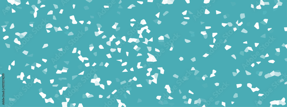 Poster Abstract background of crystallized. Aqua colored Geometric Retro tiles pattern. Blue paper texture background and terrazzo flooring texture polished stone pattern.