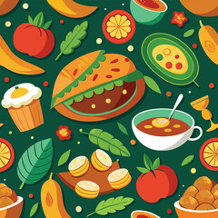 Seamless Pattern with Barbecue. Vector illustration
