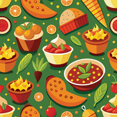 Seamless Pattern with Barbecue. Vector illustration