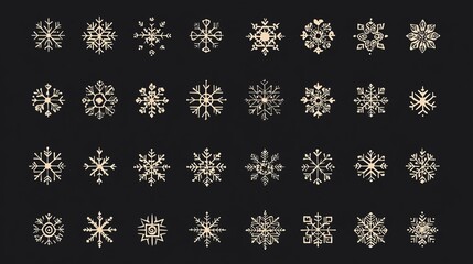 snowflakes icon, snow sign, snowflake template, winter snowflakes, snowflakes icons, winter icon, snowflake collection, vector illustration, EPS 10, snowflake design, cold weather, frozen patterns, wi