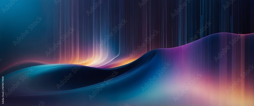 Poster gradient abstract tech background in blue and purple tones, capturing depth and energy in digital fo