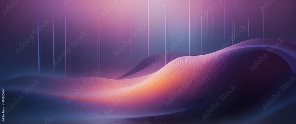 Poster dynamic digital abstract background with blue and purple gradients, perfect for tech and network the