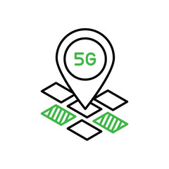 5g Location vector icon