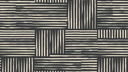 Monochrome Geometric Wrapping Paper with Rectangular Line Patterns - Modern Abstract Style