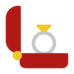 Ring icon in Color Fill. Flat Style