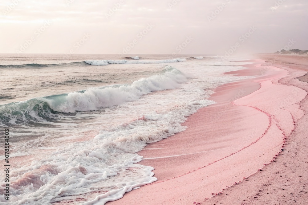 Poster serene pink abstract background with elegant waves and soft textures for creative projects and digit