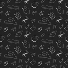 school supplies pattern, education seamless pattern, doodle school seamless pattern, hand drawn education pattern background, doodle school background