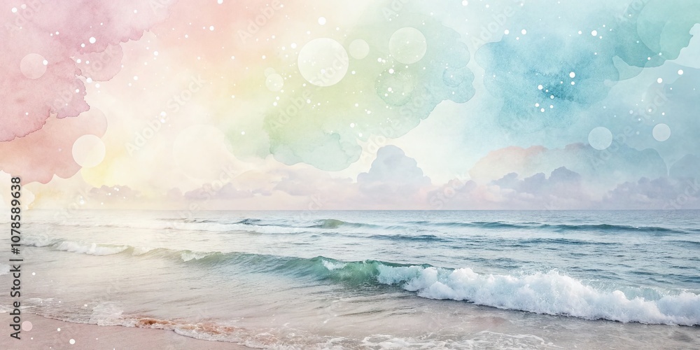 Poster soft abstract watercolor background in gentle tones ideal for elegant design projects and creative i