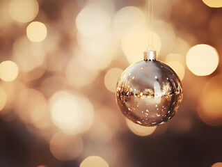golden christmas balls
