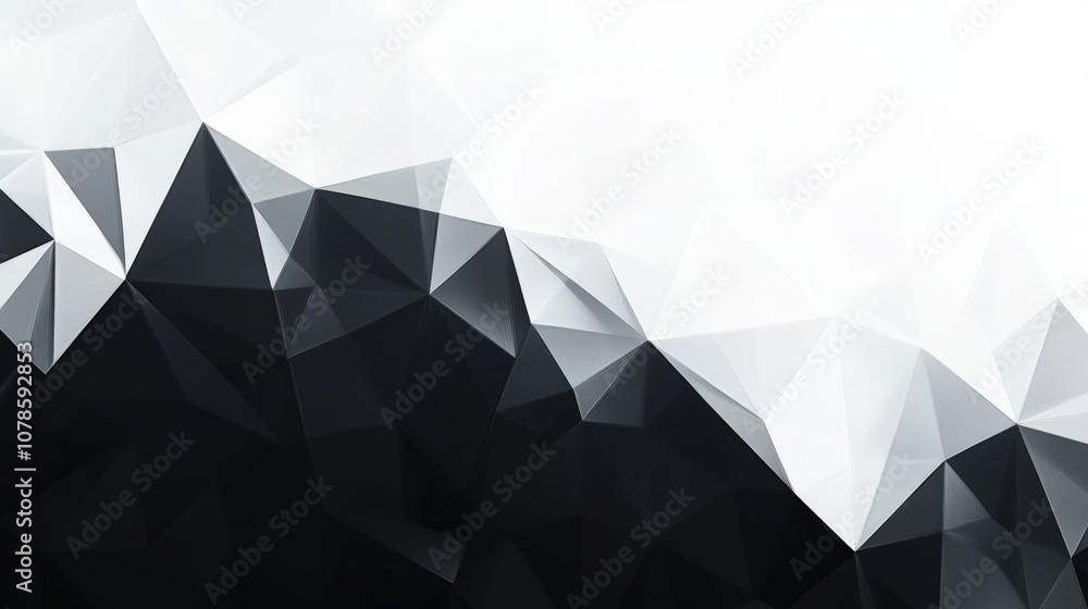 Aufkleber abstract black and white triangular pattern