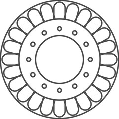 Round Mandala Frame