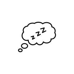 Zzz thin line vector icon.