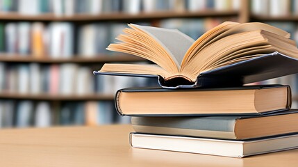 Fototapeta premium Discover how reading books enhances knowledge and boosts personal growth in everyday life