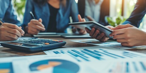 A Collaborative Business Meeting that focuses on Data Analysis and Presentation techniques to enhance team productivity and strategic planning for success in the workplace and beyond