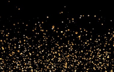 Luxury gold circles particles dust, overlay background