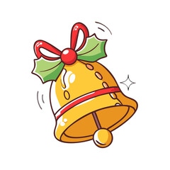  jingle bell vector art,  flat illustration  jingle bell icon