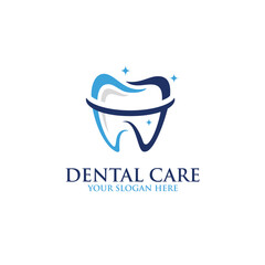 Tooth dental logo template vector illustration