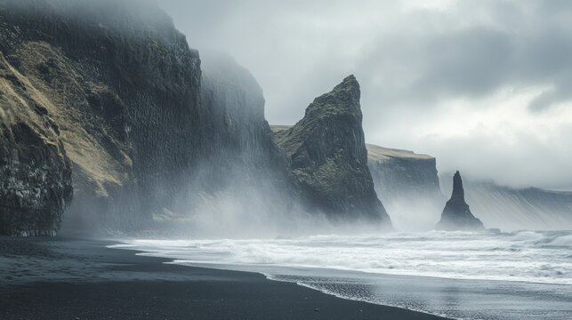 Black Sand Beach in Iceland
