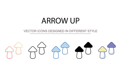 Arrow Up icon design with white background stock illustration