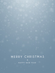 Christmas snow. Falling snowflakes on background. Snowfall. Vector illustration.