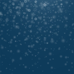 Christmas snow. Falling snowflakes on background. Snowfall. Vector illustration.