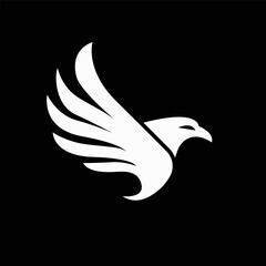 eagle wing head side view logo