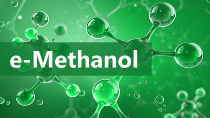 Renewable alternative energy of electronic E-methanol. Ecological consumption. reduction of CO2 emissions. Sustainability Biofuel