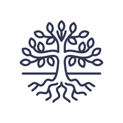 A stylized tree symbolizing family roots and heritage.