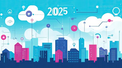 Obraz premium Futuristic cityscape with 