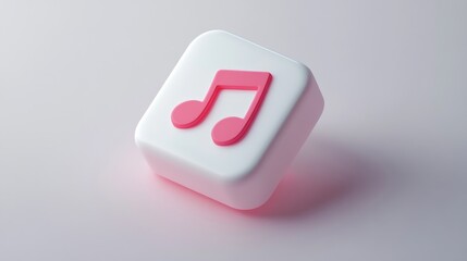 Pink Music Note Icon
