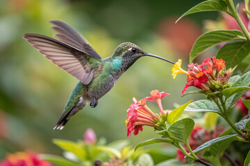 hummingbird in flight