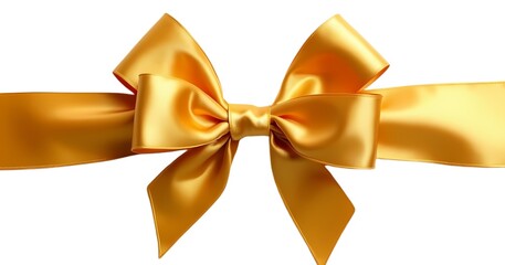 golden bow isolated on white