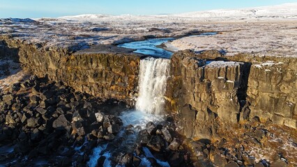 thingvellir waterfall
