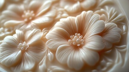 Close-up of a Carved Flower Design