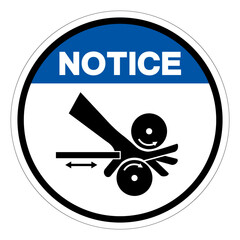 Notice Crush Hazard Symbol Sign, Vector Illustration, Isolate On White Background Label .EPS10