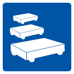 Paint Trolley Parking Symbol Sign, Vector Illustration, Isolate On White Background Label. EPS10