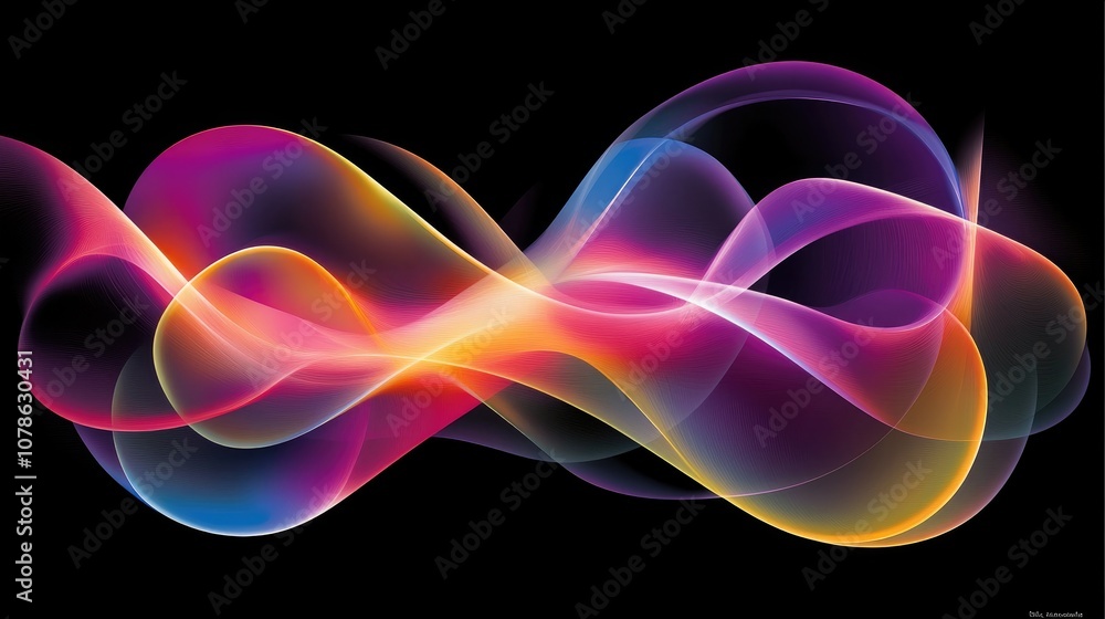 Poster dynamic abstract fluid design with gradient colors