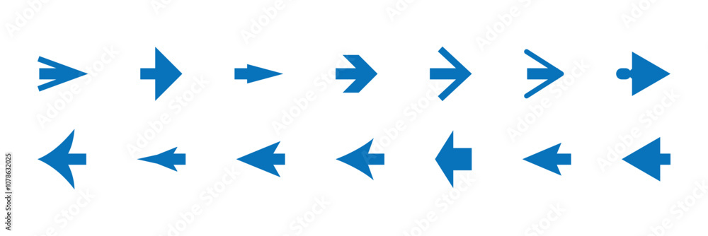 Poster arrow icons set. arrow collection. simple arrow big set.