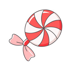 peppermint candy vector art,  flat illustration peppermint candy icon