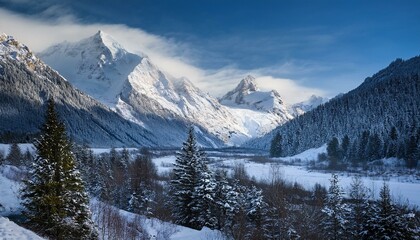 Stunning panoramic view of the Swiss Alps from the top of the Schilthorn mountain in the Jungfrau region of the country